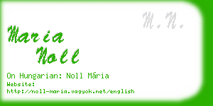 maria noll business card
